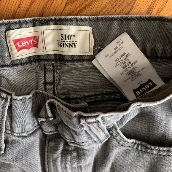 Levi's Gray 510 Skinny 14 Regular Boy's Jeans - Picture 5 of 7